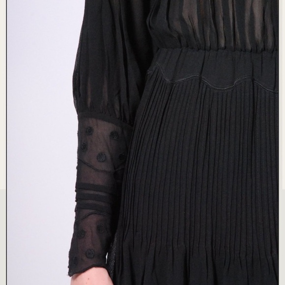 Ulla Johnson Alba Silk Polka Dot Sheer Blouse - Picture 8 of 16